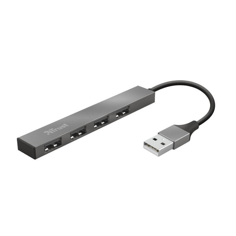 TRUST Halyx Aluminium 4-Port Mini USB Hub 23786